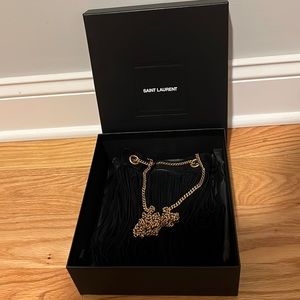 Saint Laurent fringe shoulder/ crossbody bag